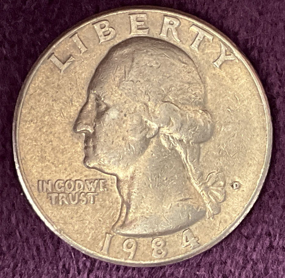 Quarter Washington 1984 D 8  coin collectible - Main Image 3