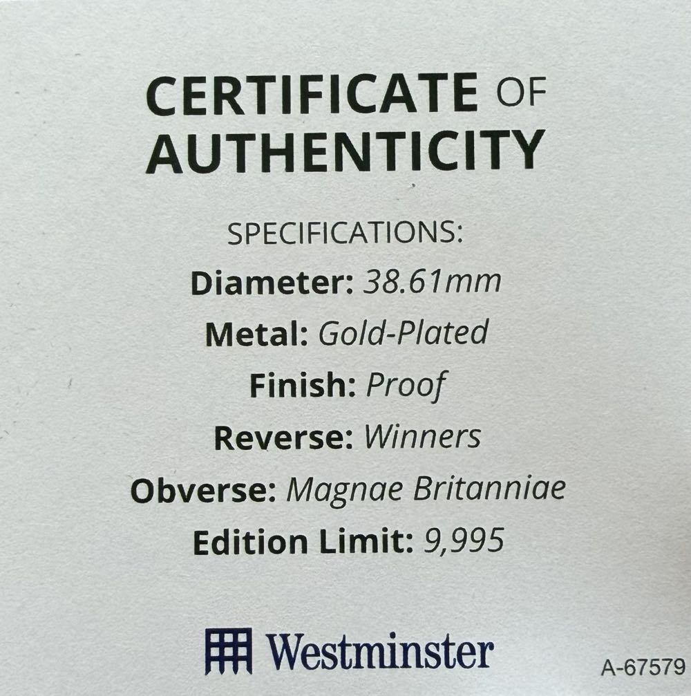 2025 England Women Winners Medal  coin collectible - Main Image 4