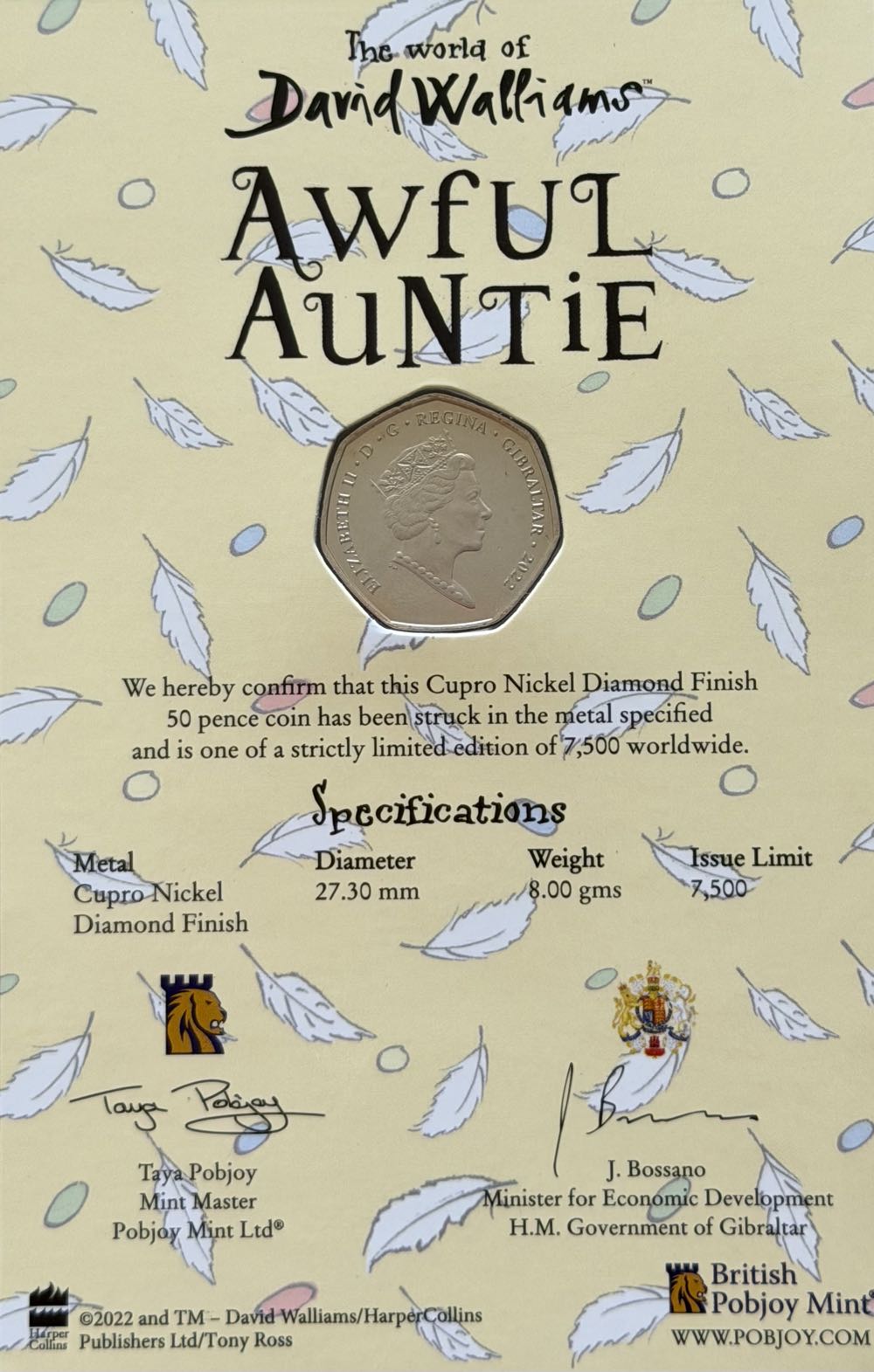 2022 Awful Auntie 50p  coin collectible - Main Image 4