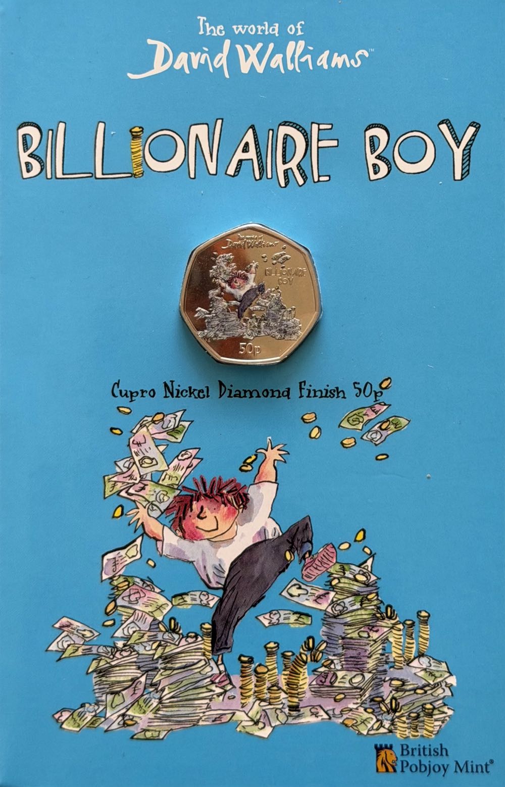 2022 Billionaire Boy 50p  coin collectible - Main Image 3