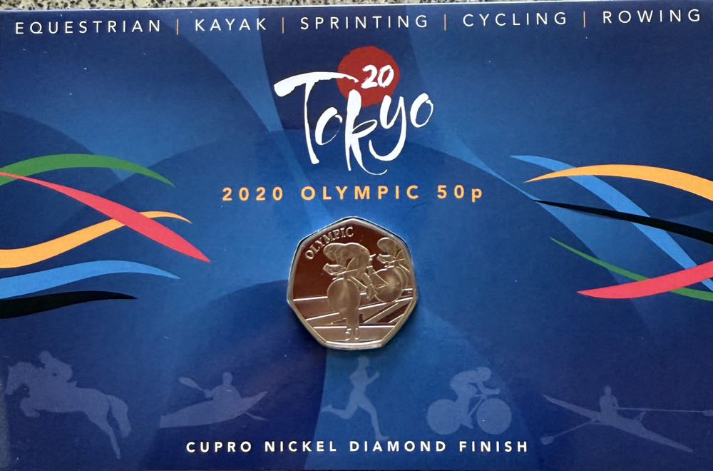 2021 Tokyo Olympics Cycling 50p  coin collectible - Main Image 3