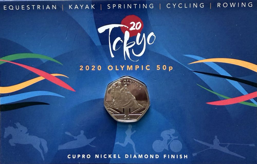 2021 Tokyo Olympics Kayak 50p  coin collectible - Main Image 3