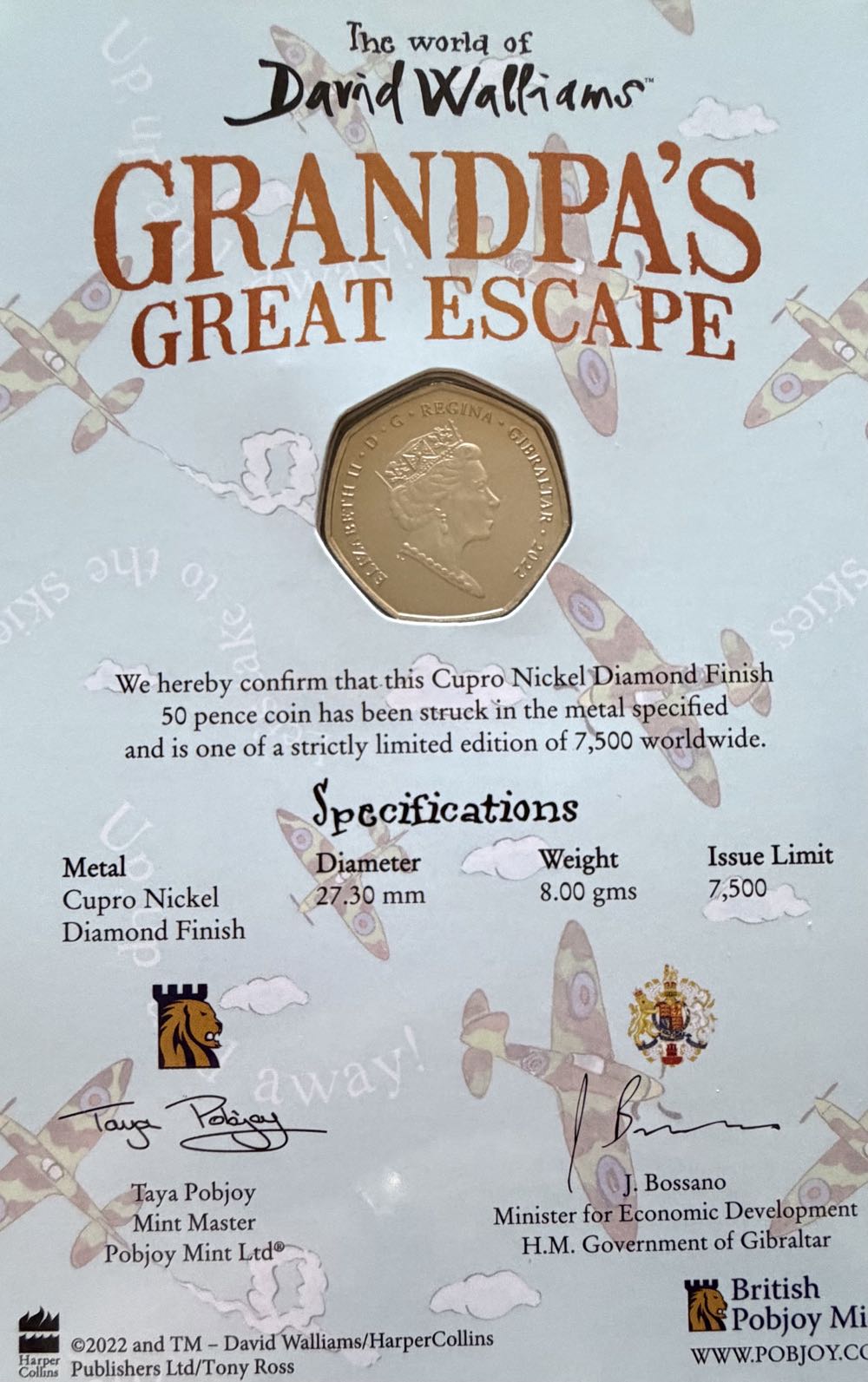 2022 Grandpa’s Great Escape 50p  coin collectible - Main Image 4