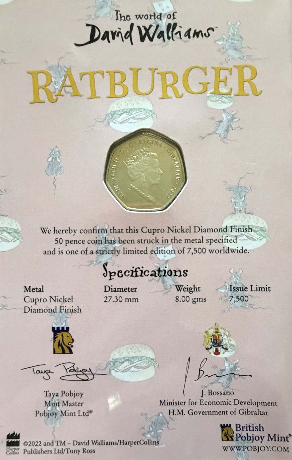 2022 Ratburger 50p  coin collectible - Main Image 4