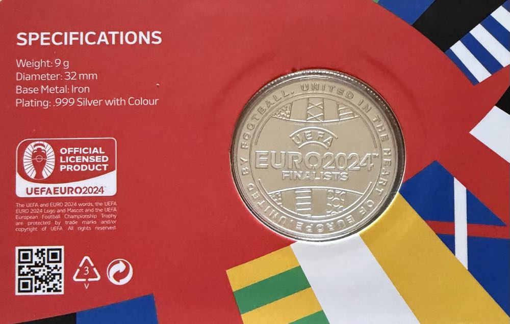 2024 Euro 2024 England Finalists Medal  coin collectible - Main Image 4