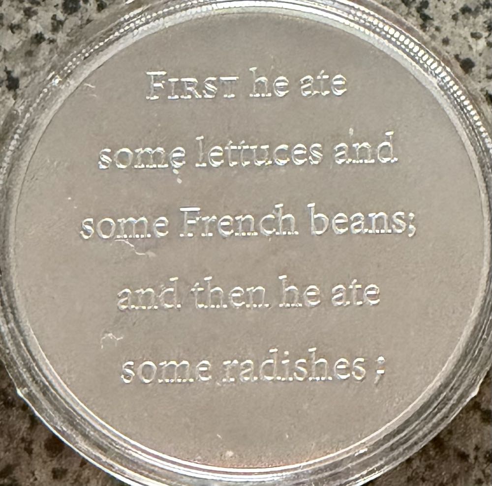 Tale Of Peter Rabbit Medal  coin collectible - Main Image 2