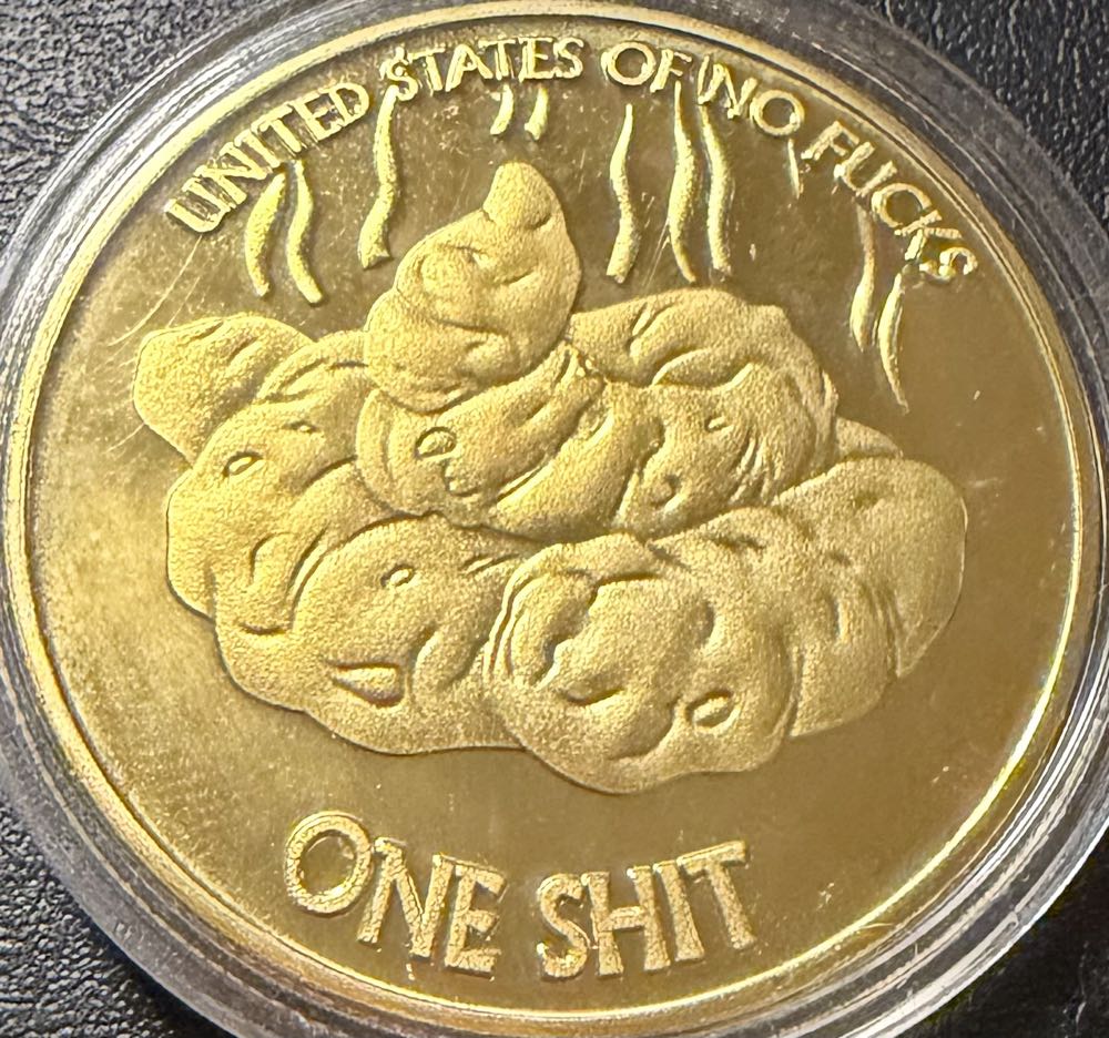 One Shit Novelty Medal  coin collectible - Main Image 2