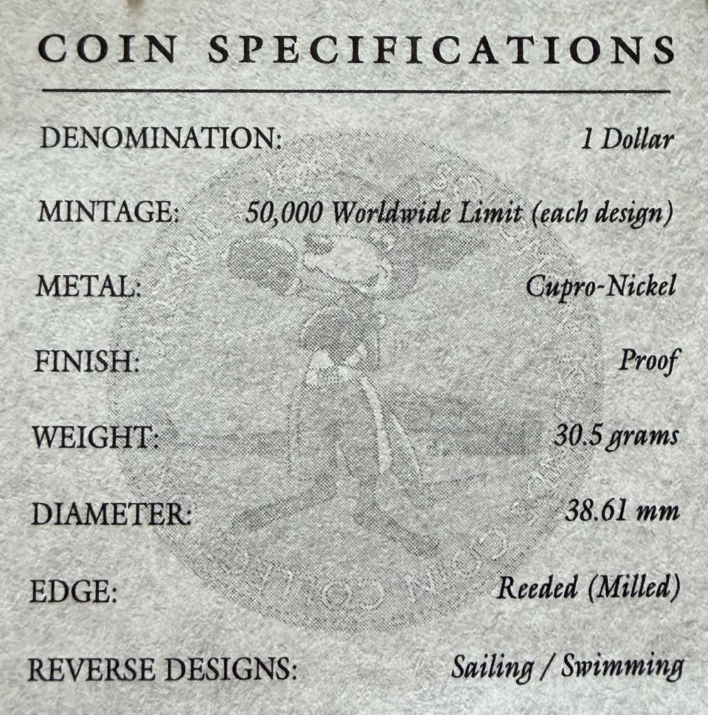 2000 Olympics Sailing  $1  coin collectible - Main Image 3