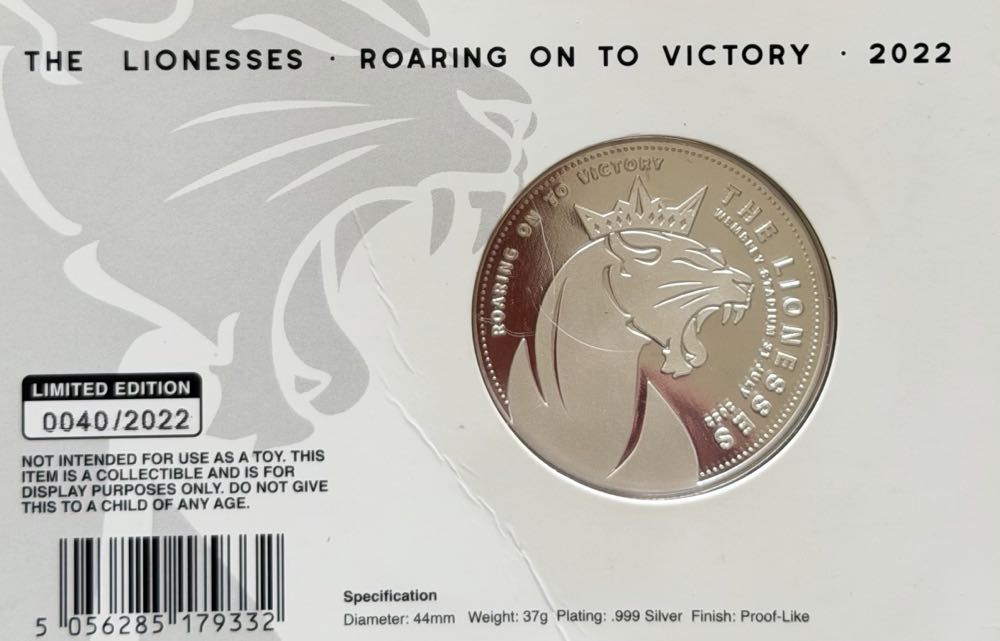England Lionesses Medal  coin collectible - Main Image 4