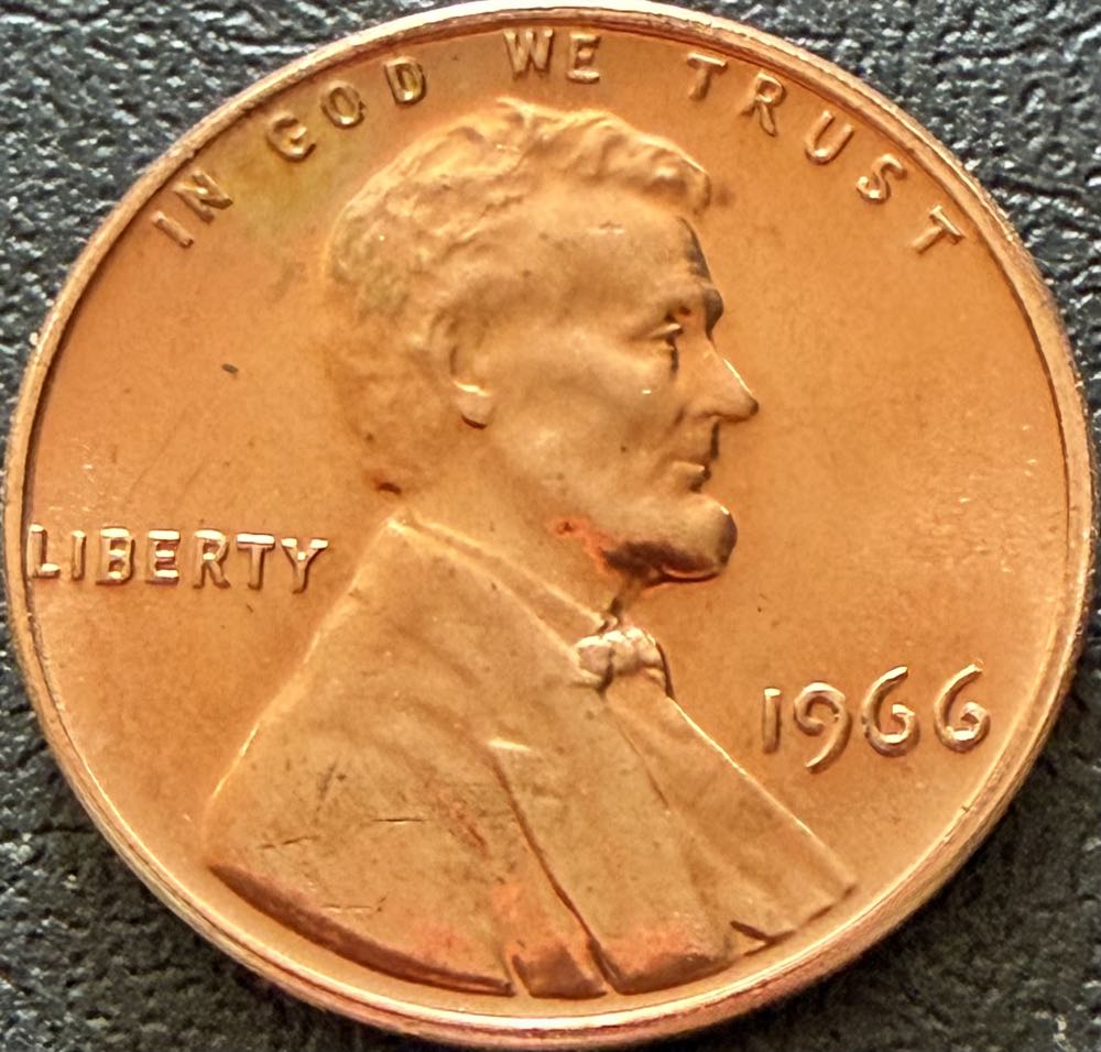 1966 Lincoln One Cent  coin collectible - Main Image 2