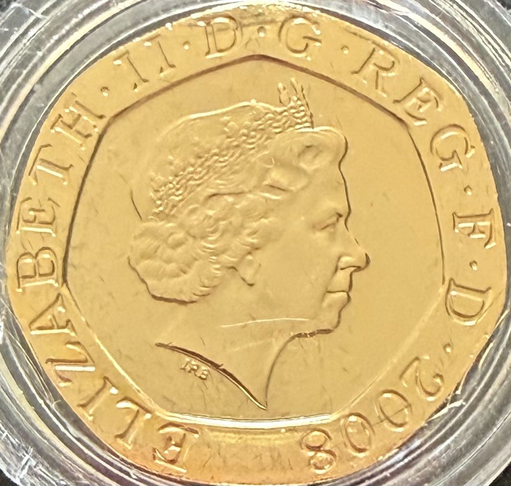 2008 Shield Plated 20p  coin collectible - Main Image 2