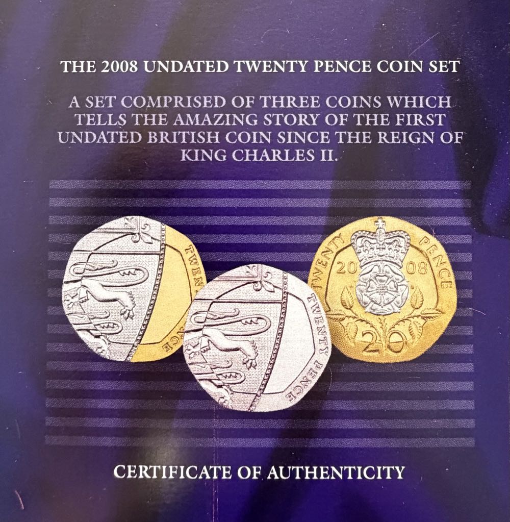 2008 Shield Undated 20p  coin collectible - Main Image 4