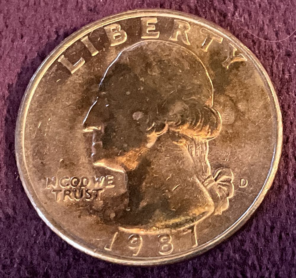 Quarter Washington 1987 D 10  coin collectible - Main Image 3