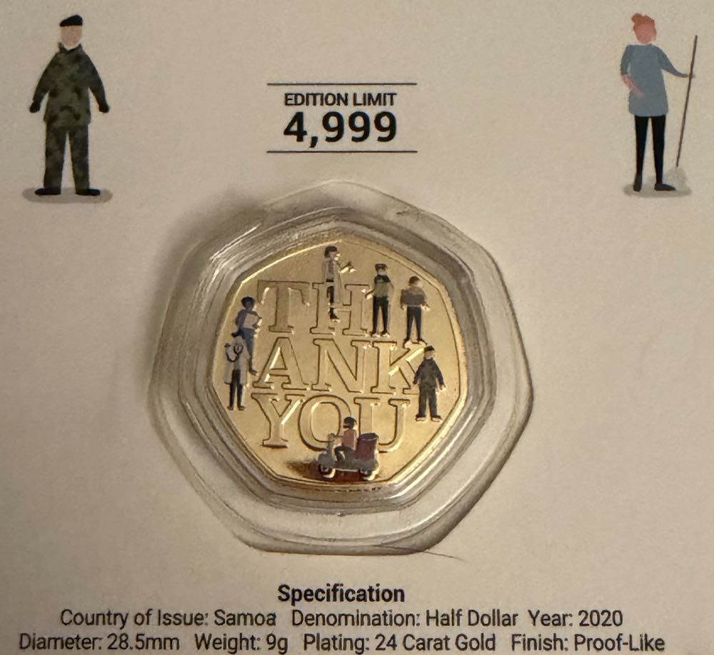 2020 Thank You Half Dollar  coin collectible - Main Image 3