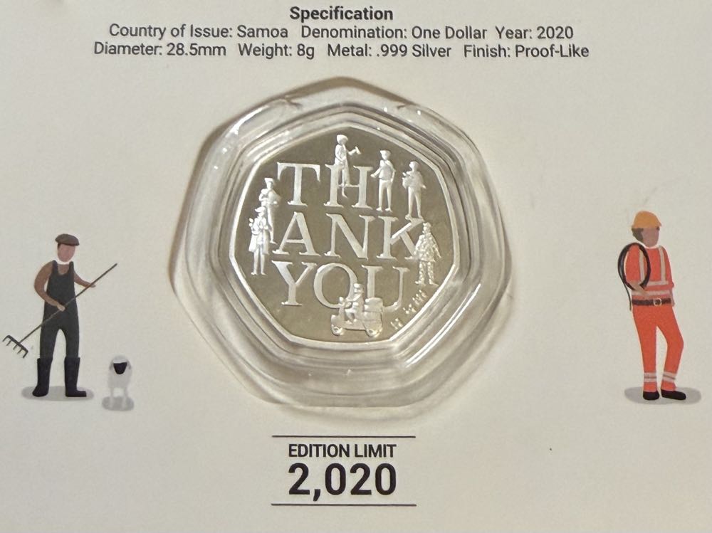 2020 Thank You One Dollar  coin collectible - Main Image 3