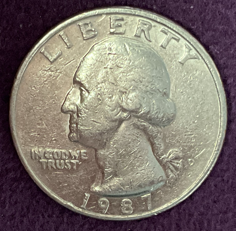 Quarter Washington 1987 D 13  coin collectible - Main Image 3