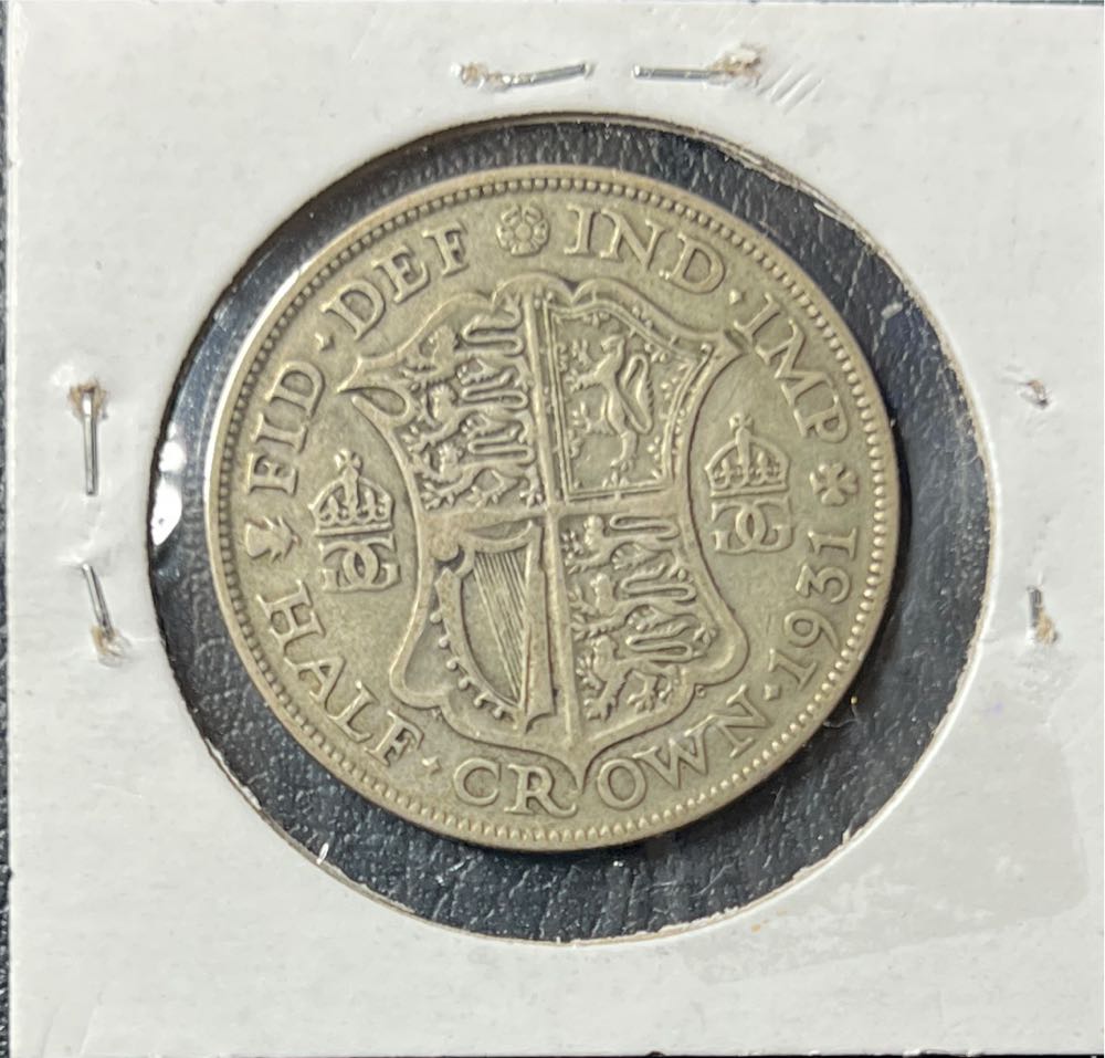 1931 United Kingdom 1/2 Crown  coin collectible - Main Image 2