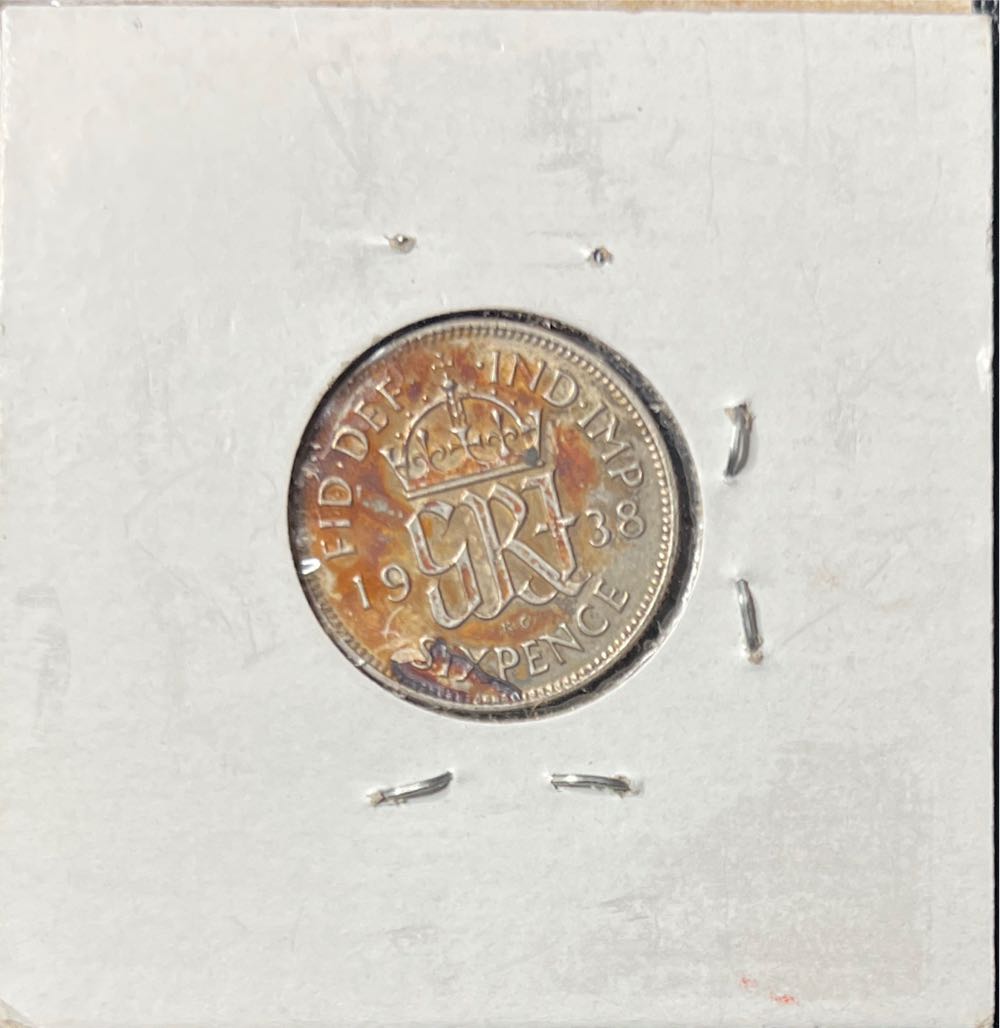 1938 United Kingdom 6 Pence  coin collectible - Main Image 2