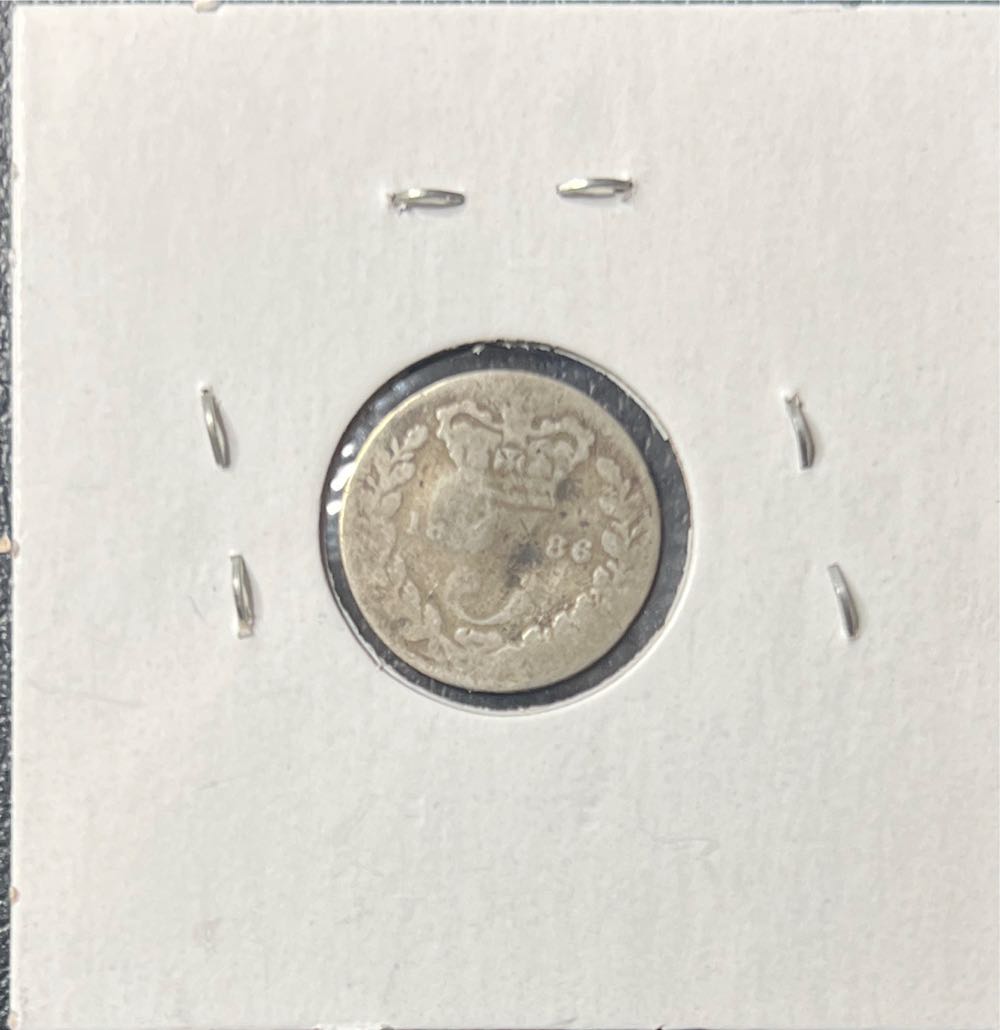 1886 United Kingdom 3 Pence  coin collectible - Main Image 2