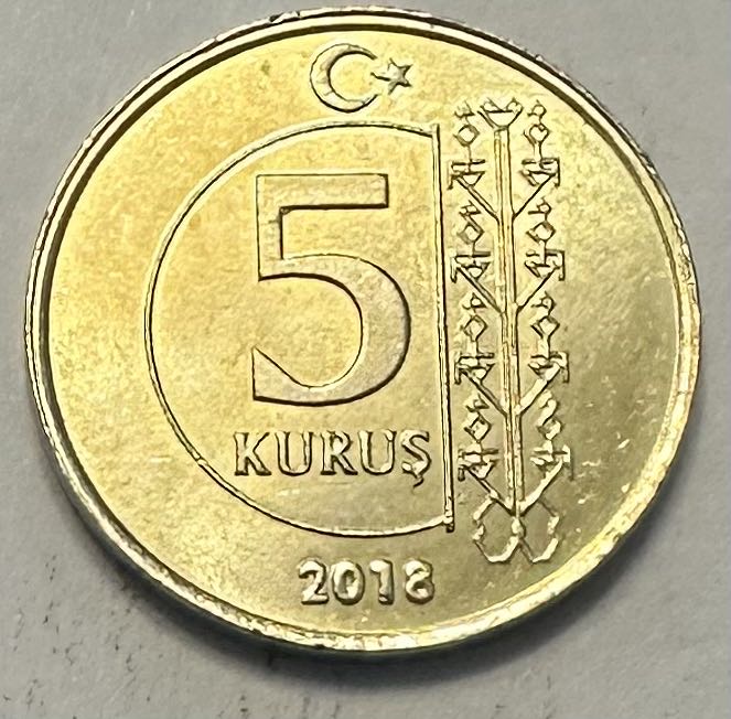 Turkey 5 Kurus   coin collectible - Main Image 2