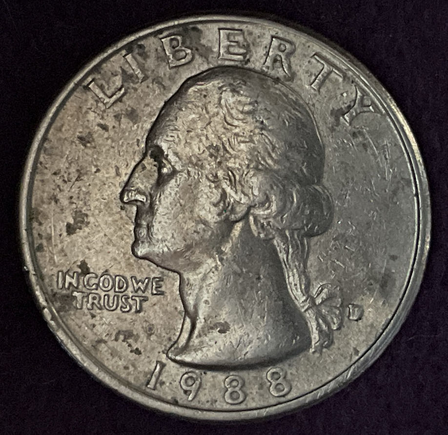 Quarter Washington 1988 D 7  coin collectible - Main Image 3