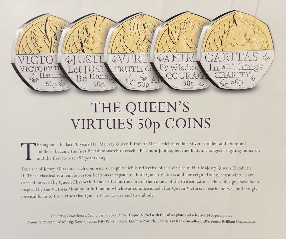 2022 Veritas Truth Conquers All 50p  coin collectible - Main Image 5