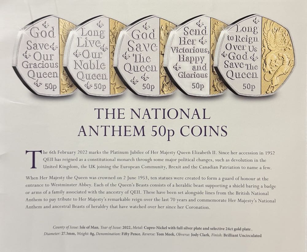 2022 Sovereign Of The United Kingdom 50p  coin collectible - Main Image 6