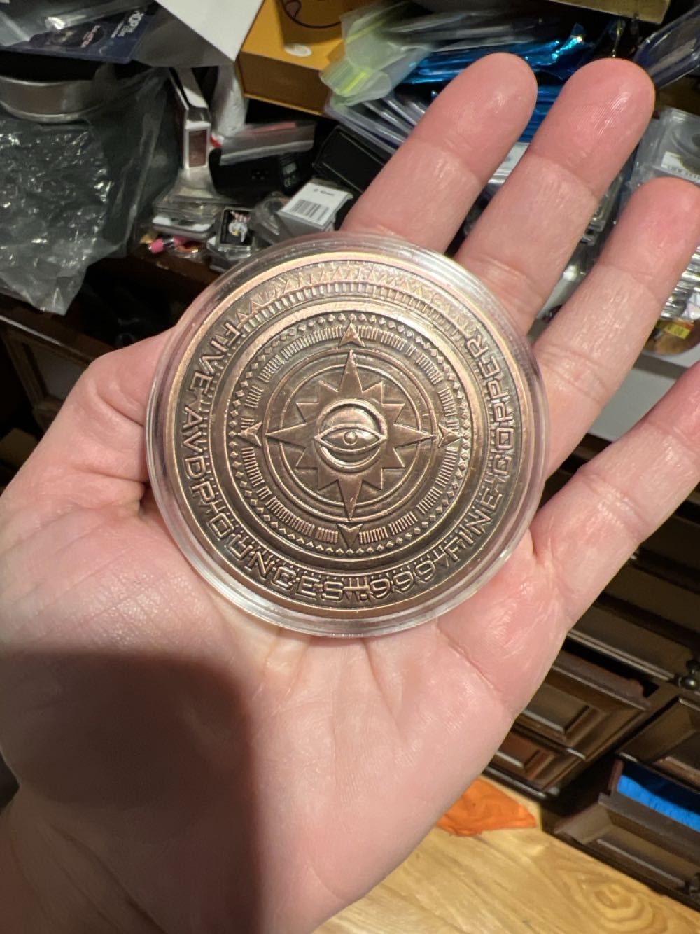 COPPER FORGIVENESS SWEET PSYCHEDELIC EYE  coin collectible - Main Image 2