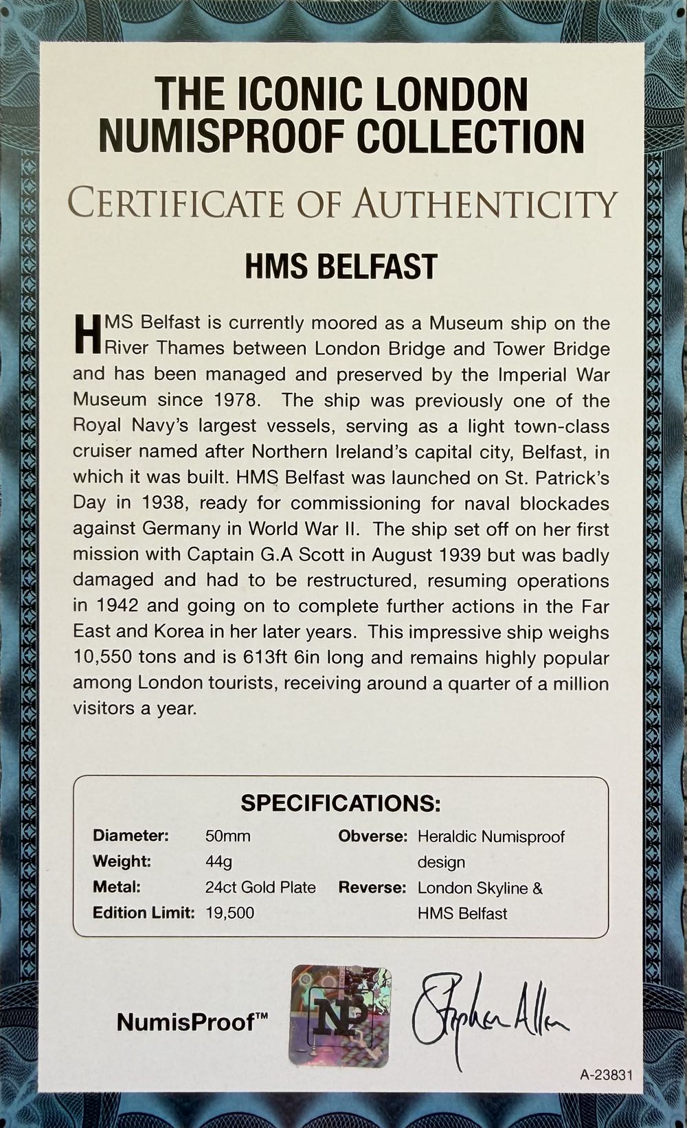 Iconic London - HMS Belfast  coin collectible - Main Image 3