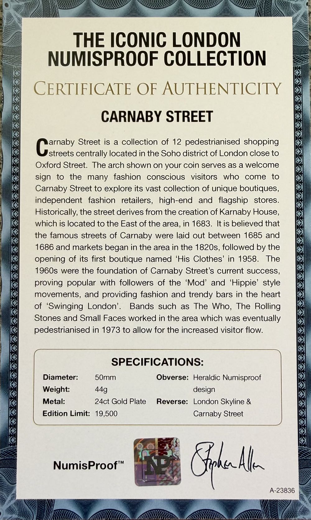 Iconic London - Carnaby Street  coin collectible - Main Image 3