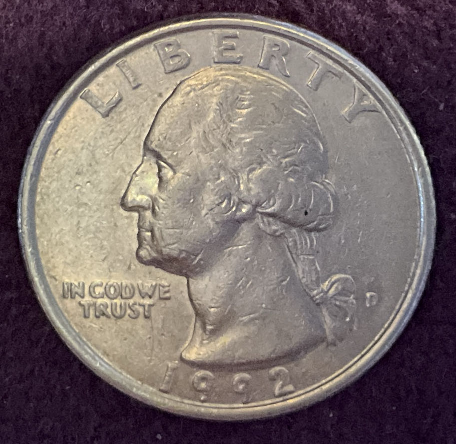 Quarter Washington 1992 D 1  coin collectible - Main Image 3