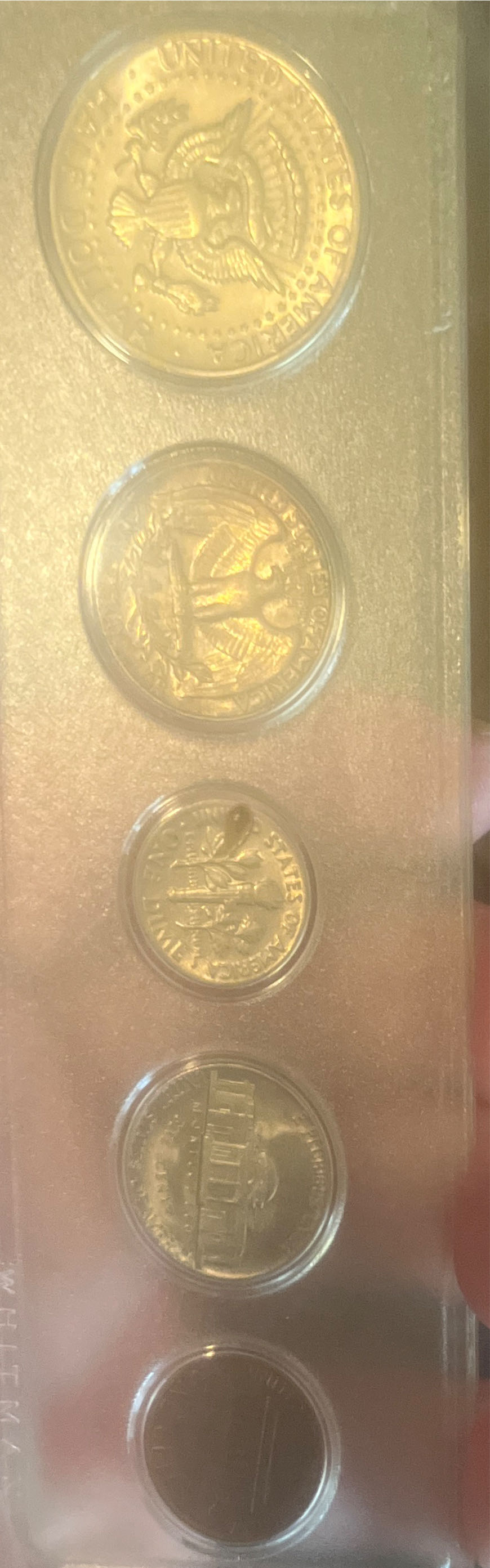 1974 US Half Dollar, Quarter, Dime, Nickel, and Penny Set  coin collectible - Main Image 2