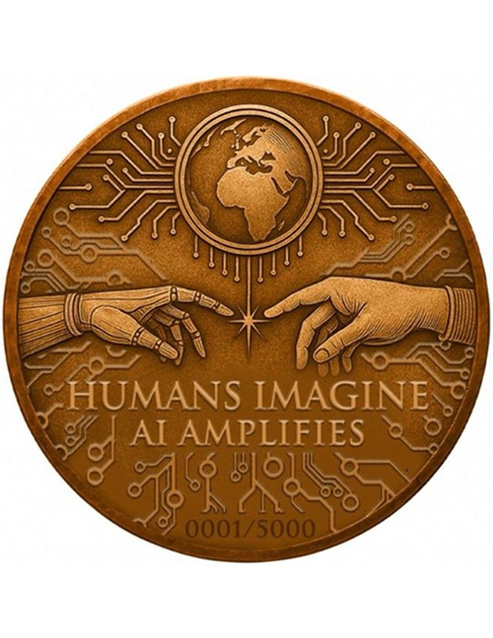 Amplified Imagination 5oz Colorized Copper Round  coin collectible - Main Image 2