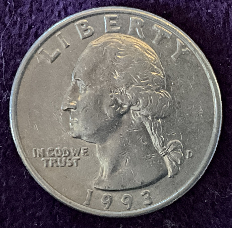 Quarter Washington 1993 D 1  coin collectible - Main Image 3
