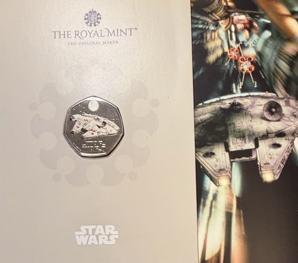 2024 Star Wars Millennium Falcon 50p  coin collectible - Main Image 3