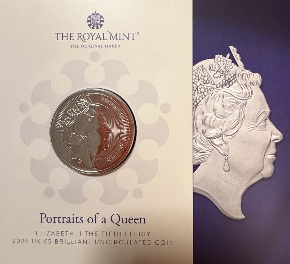 2026 Elizabeth II The Fifth Effigy £5  coin collectible - Main Image 3