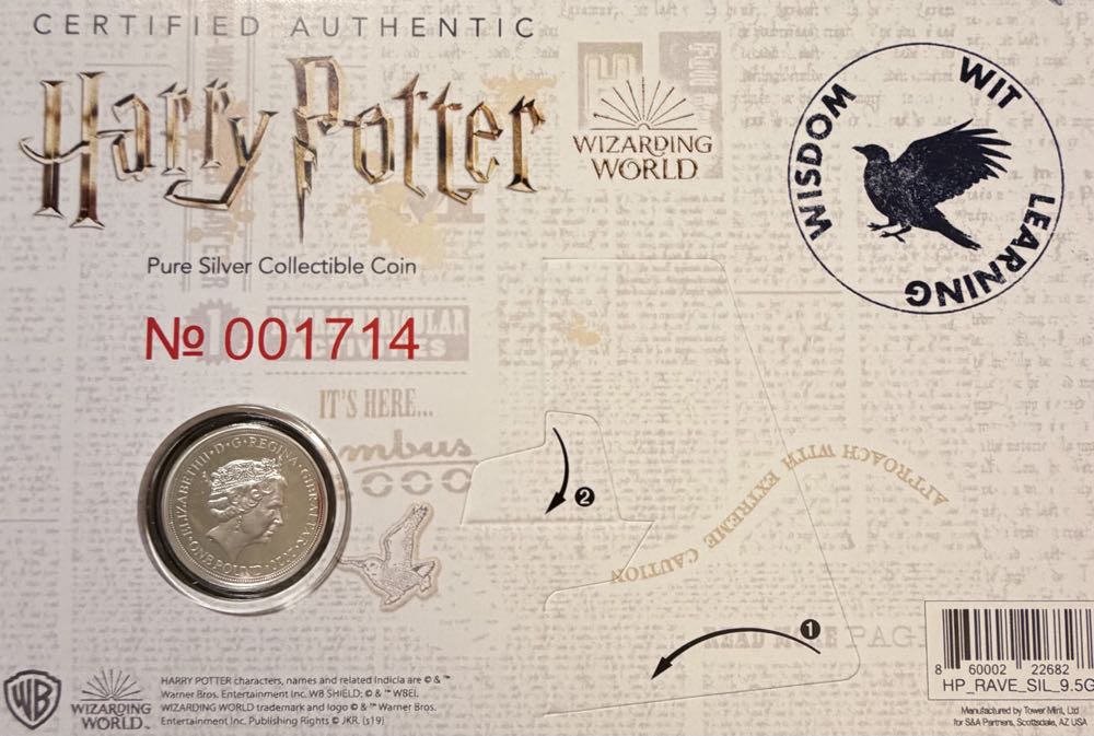 2020 Harry Potter Ravenclaw £1  coin collectible - Main Image 4