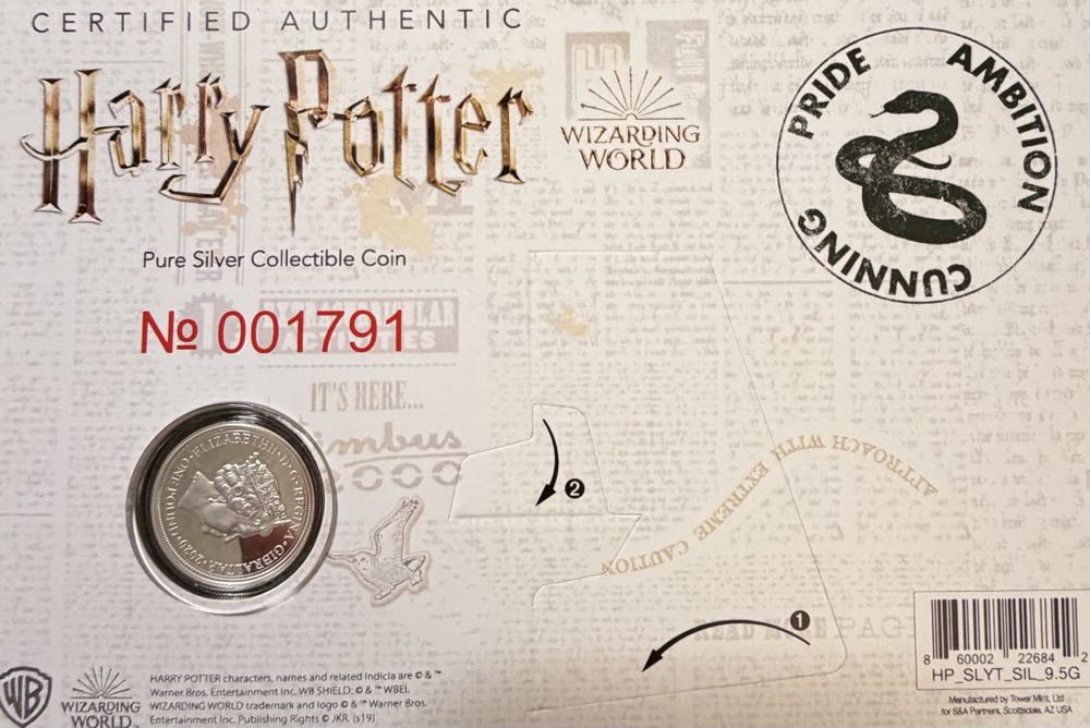 2020 Harry Potter Slytherin £1  coin collectible - Main Image 4