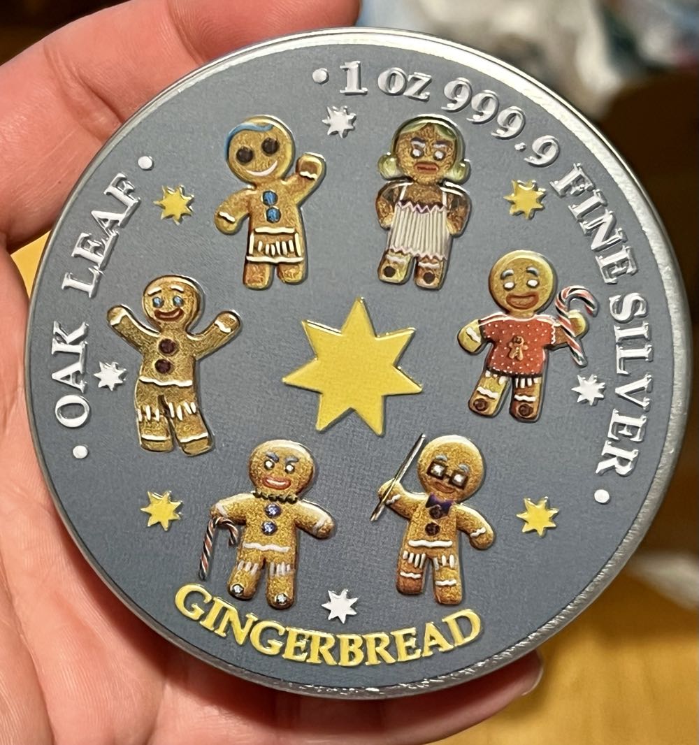 GERMANIA OAK LEAF GINGERBREAD 1oz  coin collectible - Main Image 3