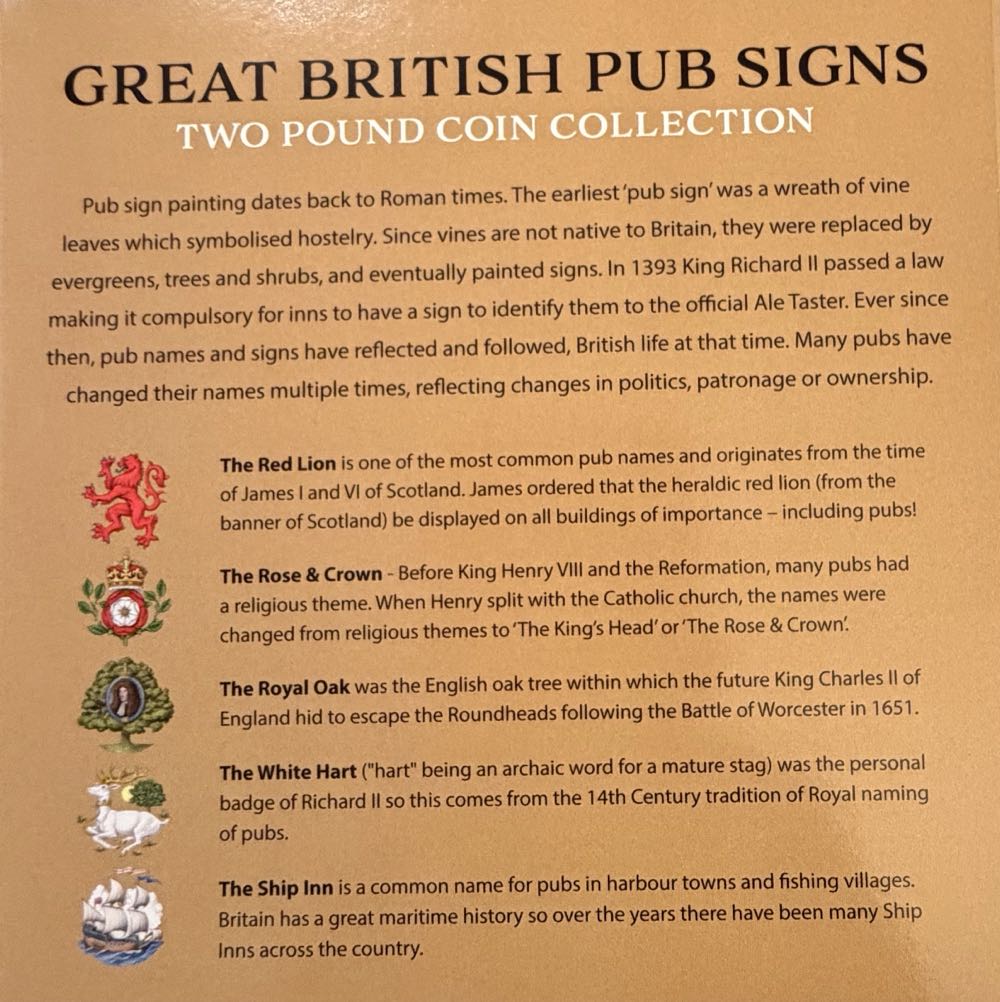 2024 Pub Signs - The White Hart £2  coin collectible - Main Image 4