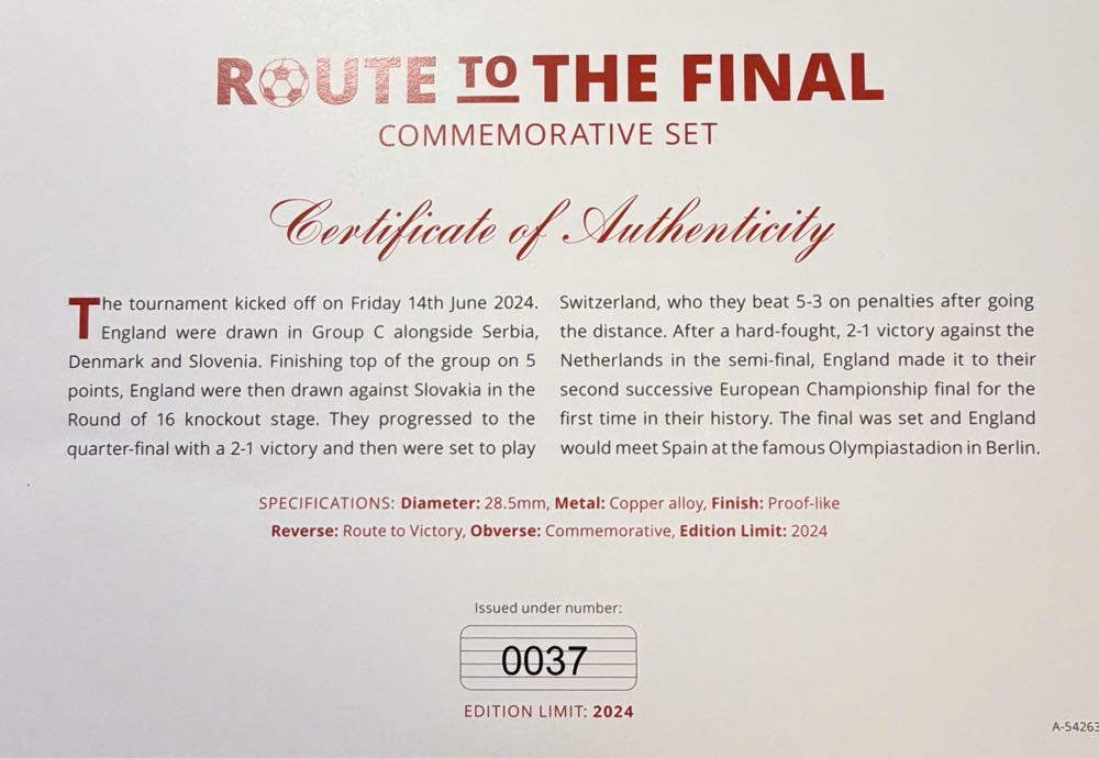 Euro 2024 The Final Medal  coin collectible - Main Image 4