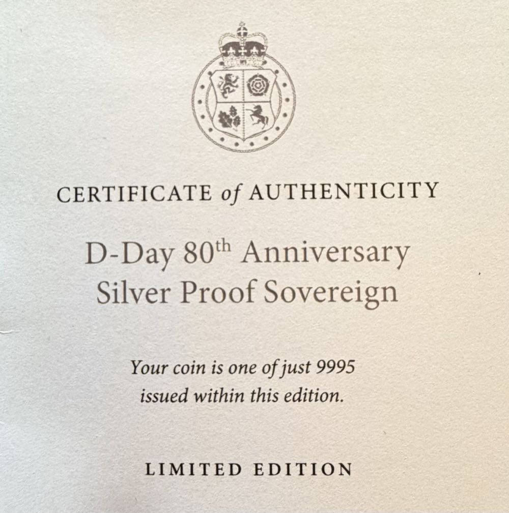 2024 D-Day 80th Anniversary Sovereign  coin collectible - Main Image 3