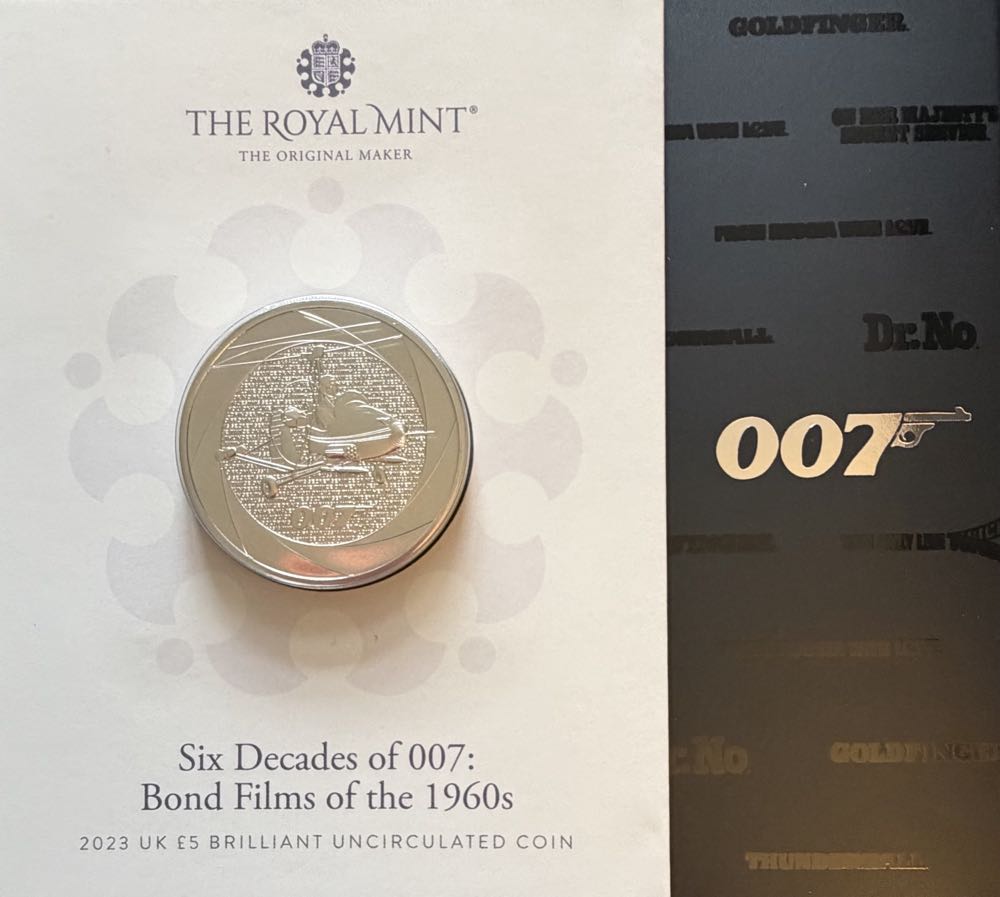 2023 Bond Films Of The 1960s £5  coin collectible - Main Image 3