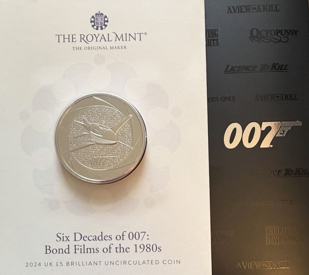 2024 Bond Films Of The 1980s £5  coin collectible - Main Image 3