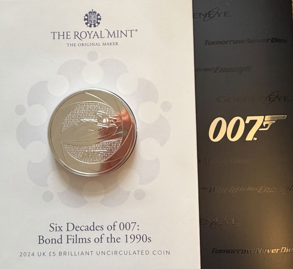 2024 Bond Films Of The 1990s £5  coin collectible - Main Image 3