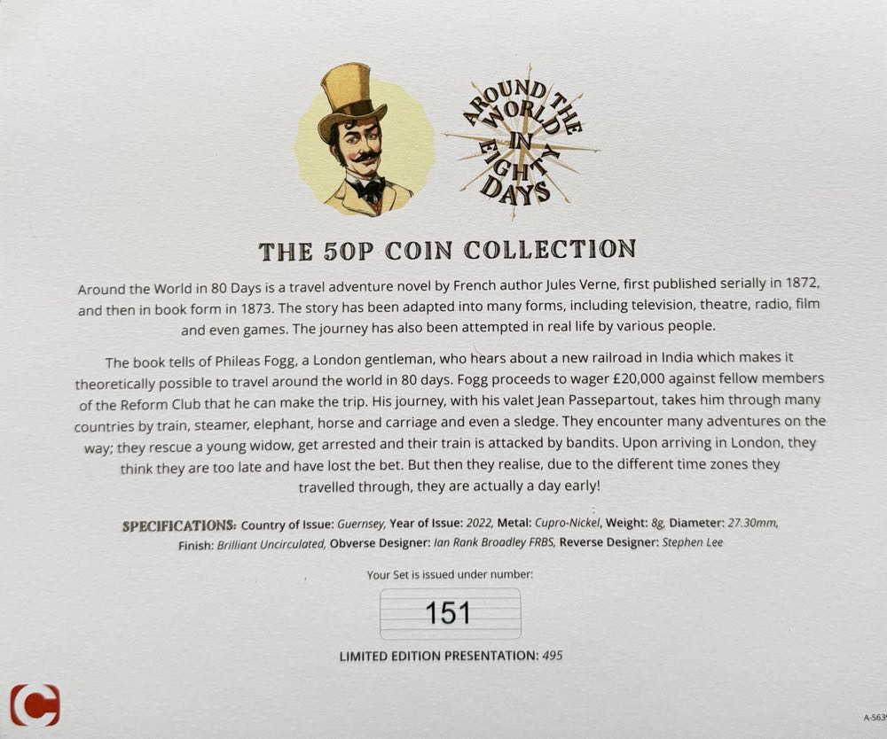 2022 Around The World - Yokohama 50p  coin collectible - Main Image 6