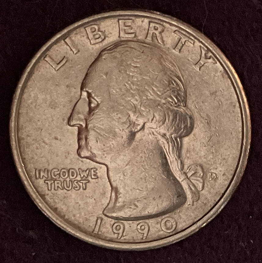 Quarter Washington 1990 D 2  coin collectible - Main Image 3
