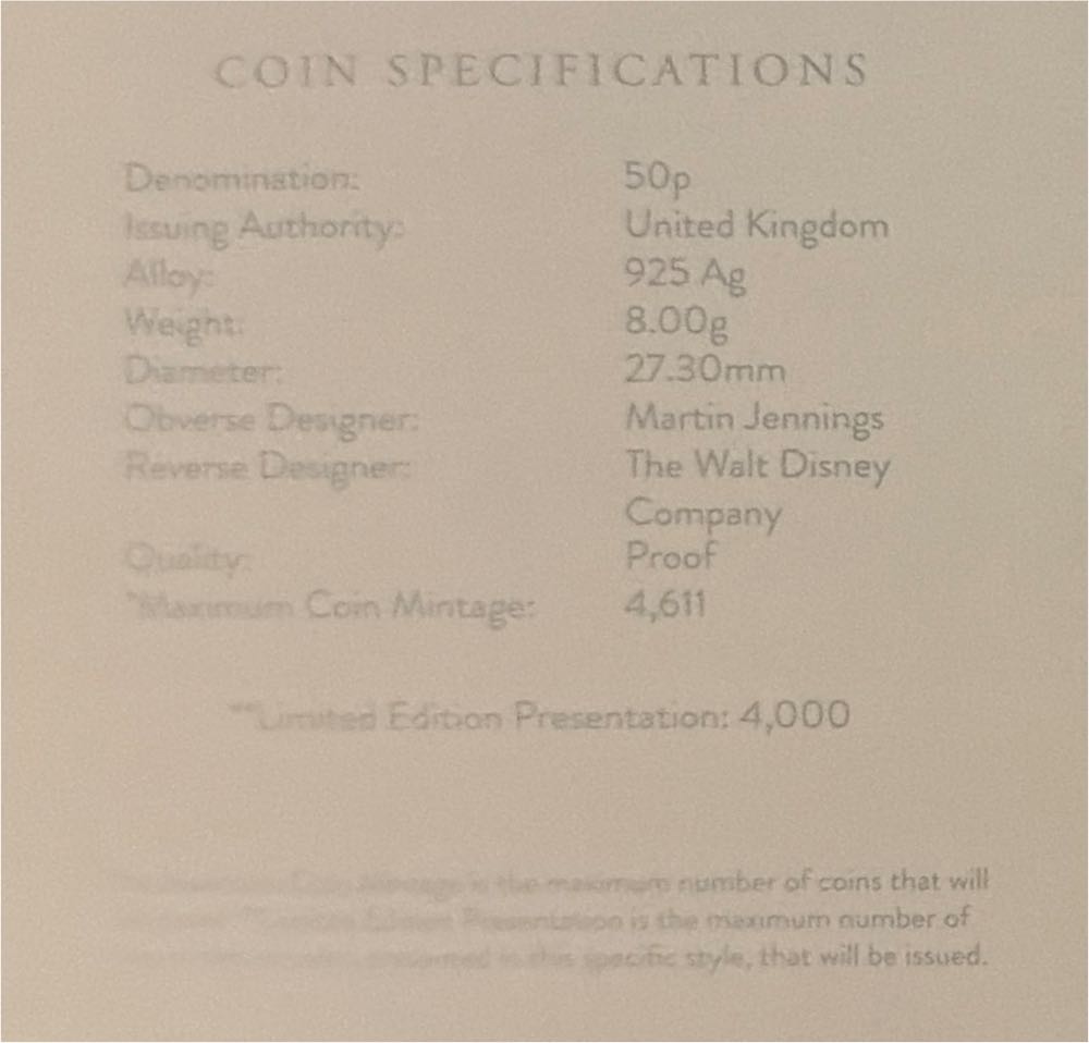 100 Years Of Winnie The Pooh 2026 Silver Proof Colour  coin collectible [Barcode 5026177814696] - Main Image 4