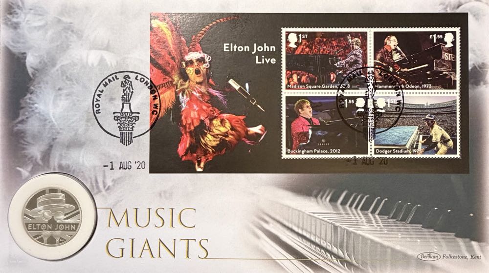 2020 Elton John Coin Cover £1  coin collectible - Main Image 3