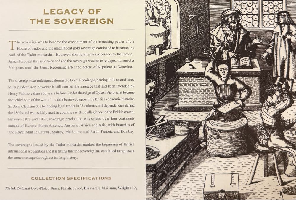 Henry VII Sovereign Replica  coin collectible - Main Image 4